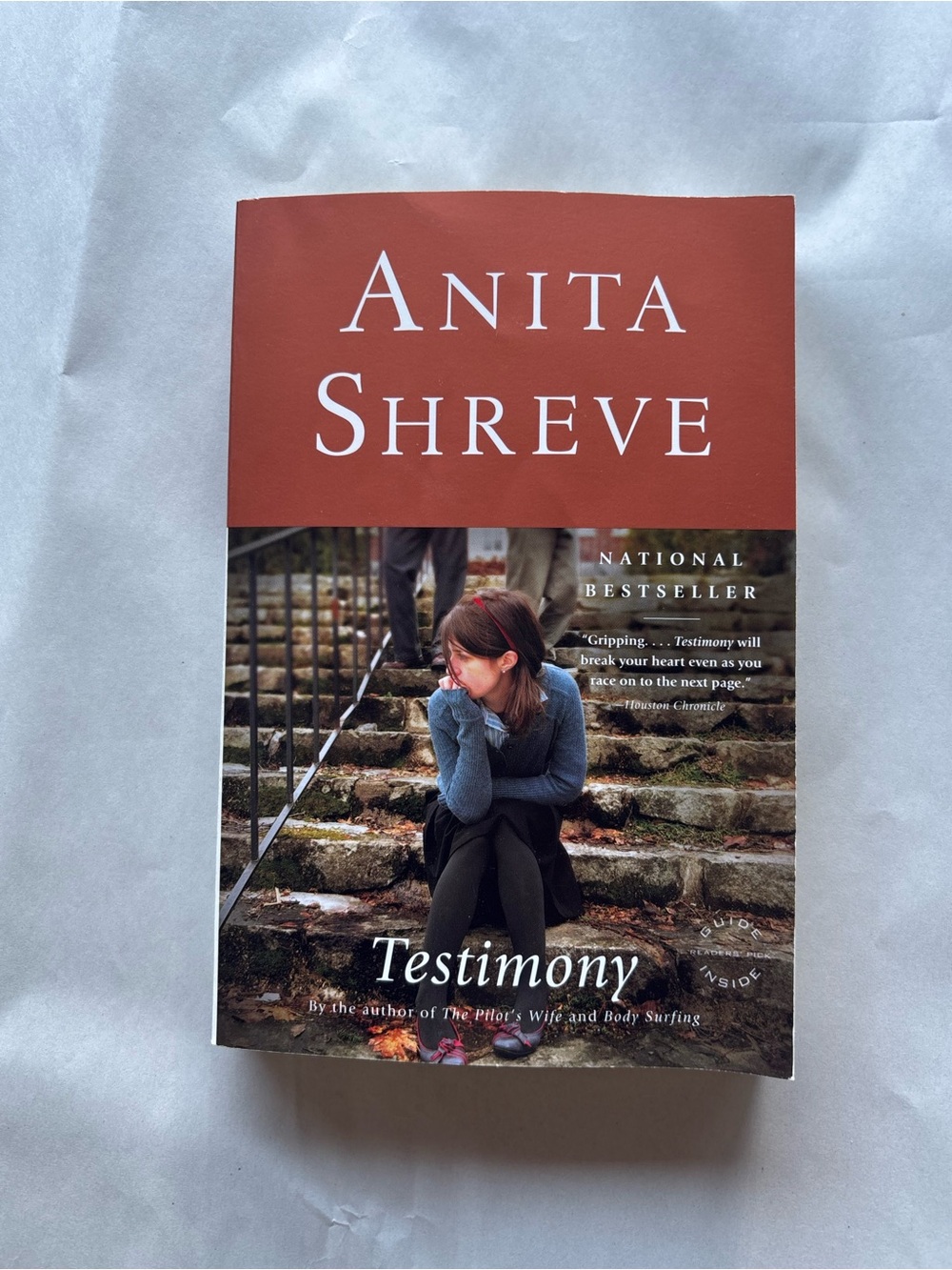 Anita Shreve Testimony: A Novel (2009) Trade Paperback Back Bay Thriller